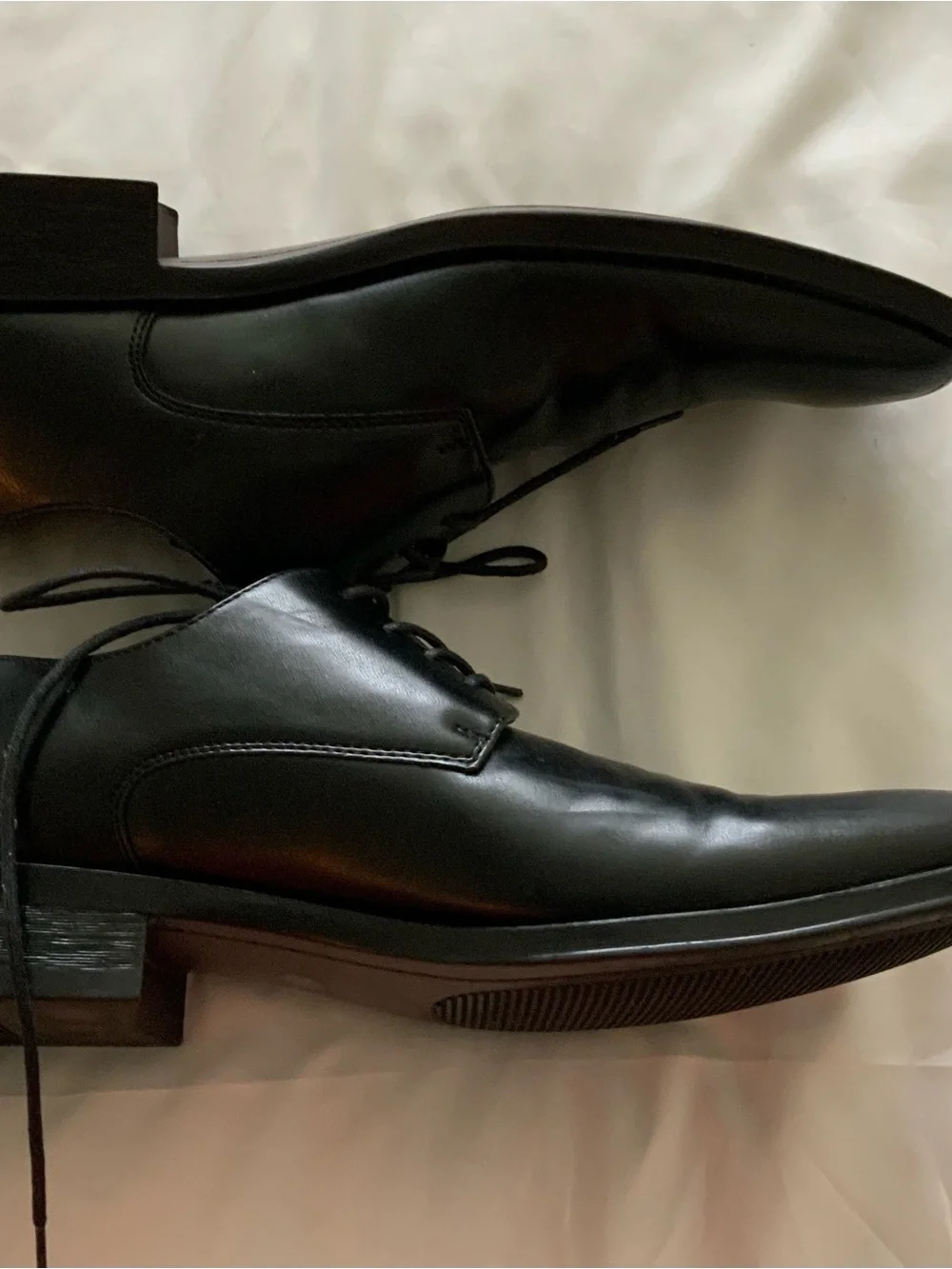 J Ferrar Mens Dress Shoes 8.5M Derby Oxford Black Cap Toe Lace Up